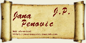 Jana Penović vizit kartica